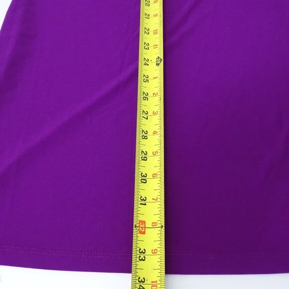 Symphony Sleeveless Purple Bodycon Sheath Dress Women Size L Laser Cut Back - Picture 8 of 8